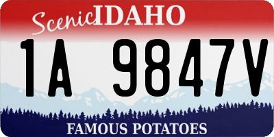 ID license plate 1A9847V