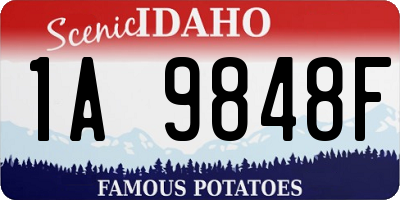 ID license plate 1A9848F
