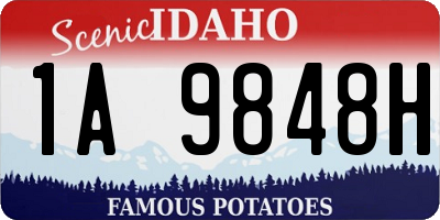 ID license plate 1A9848H