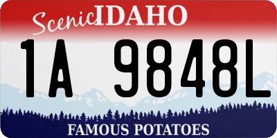 ID license plate 1A9848L
