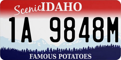 ID license plate 1A9848M