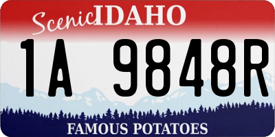 ID license plate 1A9848R