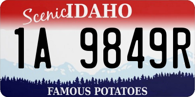 ID license plate 1A9849R