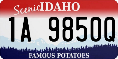 ID license plate 1A9850Q