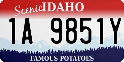 ID license plate 1A9851Y