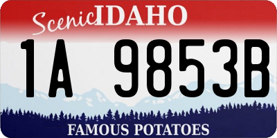ID license plate 1A9853B