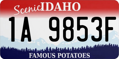 ID license plate 1A9853F