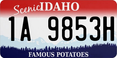 ID license plate 1A9853H