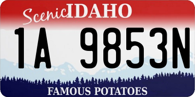 ID license plate 1A9853N