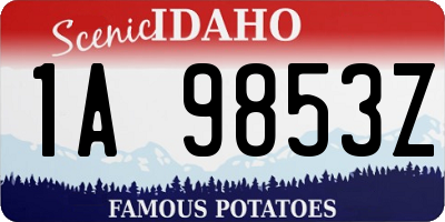ID license plate 1A9853Z
