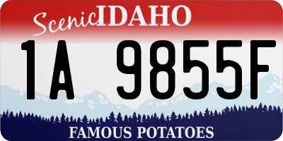 ID license plate 1A9855F