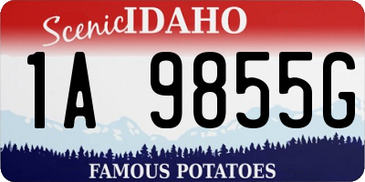 ID license plate 1A9855G