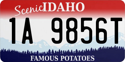ID license plate 1A9856T