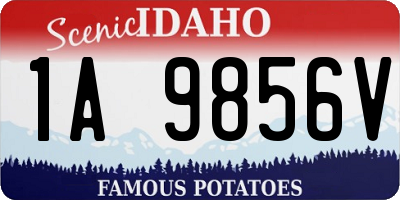 ID license plate 1A9856V