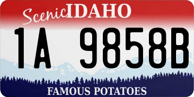 ID license plate 1A9858B