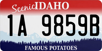 ID license plate 1A9859B