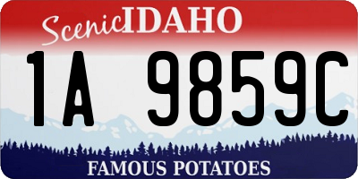 ID license plate 1A9859C