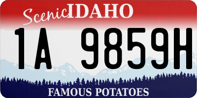 ID license plate 1A9859H