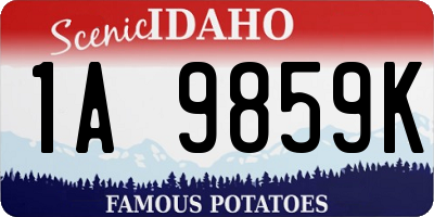 ID license plate 1A9859K