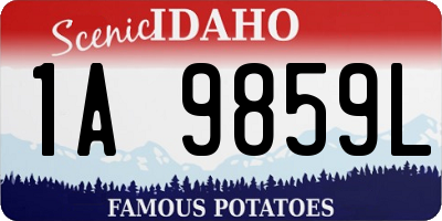 ID license plate 1A9859L