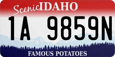 ID license plate 1A9859N