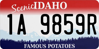 ID license plate 1A9859R