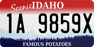 ID license plate 1A9859X