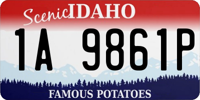 ID license plate 1A9861P