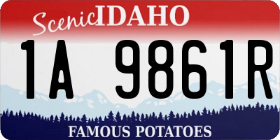ID license plate 1A9861R