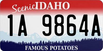 ID license plate 1A9864A