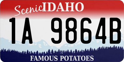 ID license plate 1A9864B