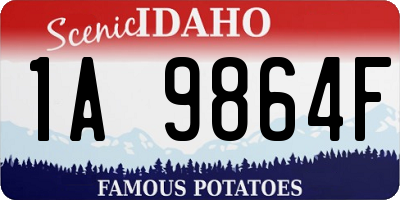 ID license plate 1A9864F