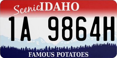 ID license plate 1A9864H