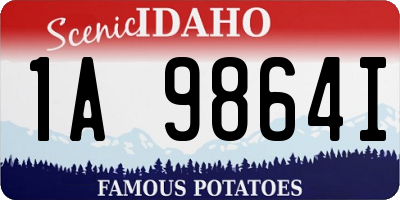 ID license plate 1A9864I