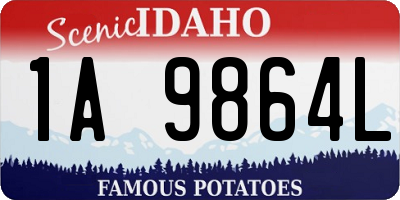 ID license plate 1A9864L
