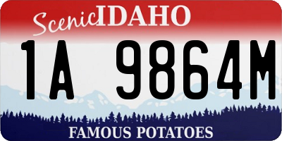 ID license plate 1A9864M