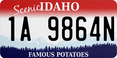 ID license plate 1A9864N