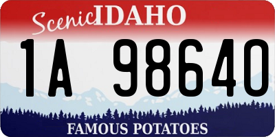 ID license plate 1A9864O