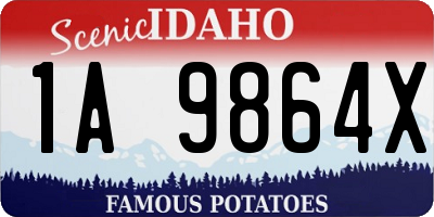ID license plate 1A9864X