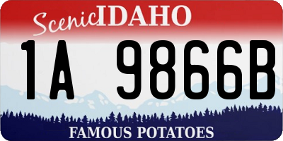 ID license plate 1A9866B
