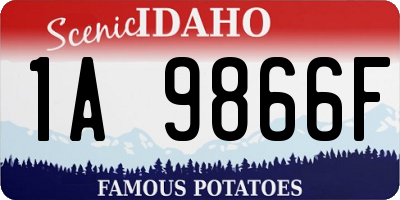 ID license plate 1A9866F