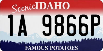ID license plate 1A9866P