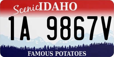 ID license plate 1A9867V