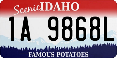 ID license plate 1A9868L