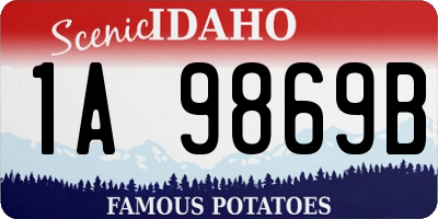 ID license plate 1A9869B