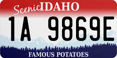 ID license plate 1A9869E