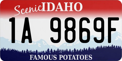 ID license plate 1A9869F