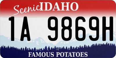 ID license plate 1A9869H