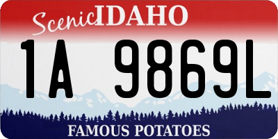 ID license plate 1A9869L