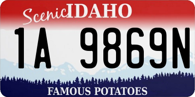 ID license plate 1A9869N